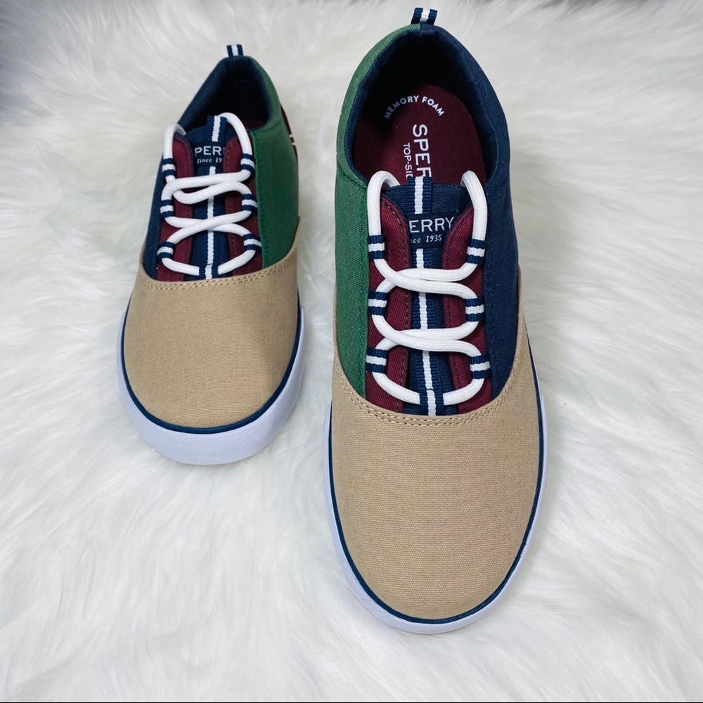 Boy SPERRY Leeboard Memory Foam Colorblock Sneaker